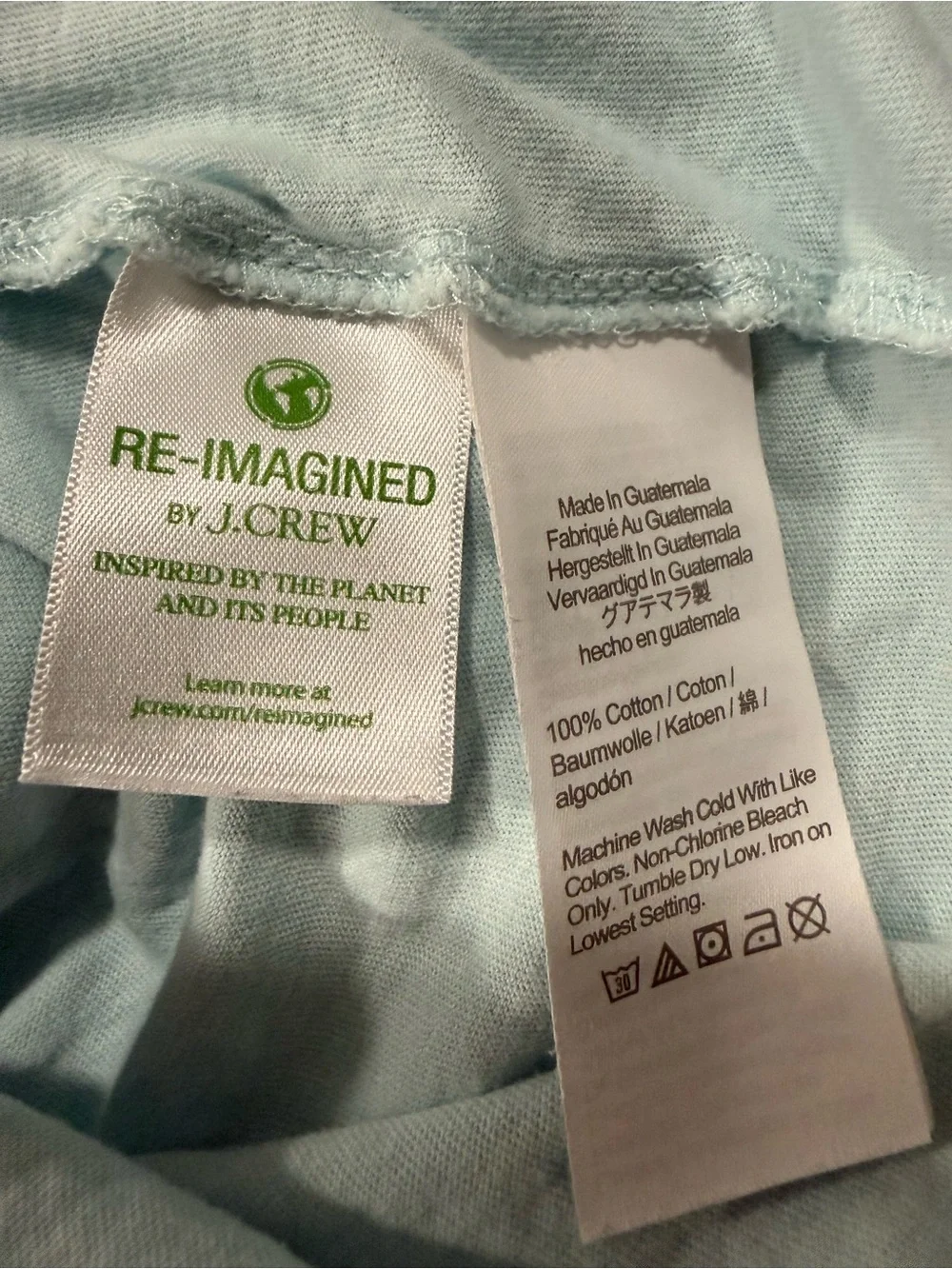 J.Crew Men’s Crewneck T-Shirt Light Blue Pastel Size X-Large